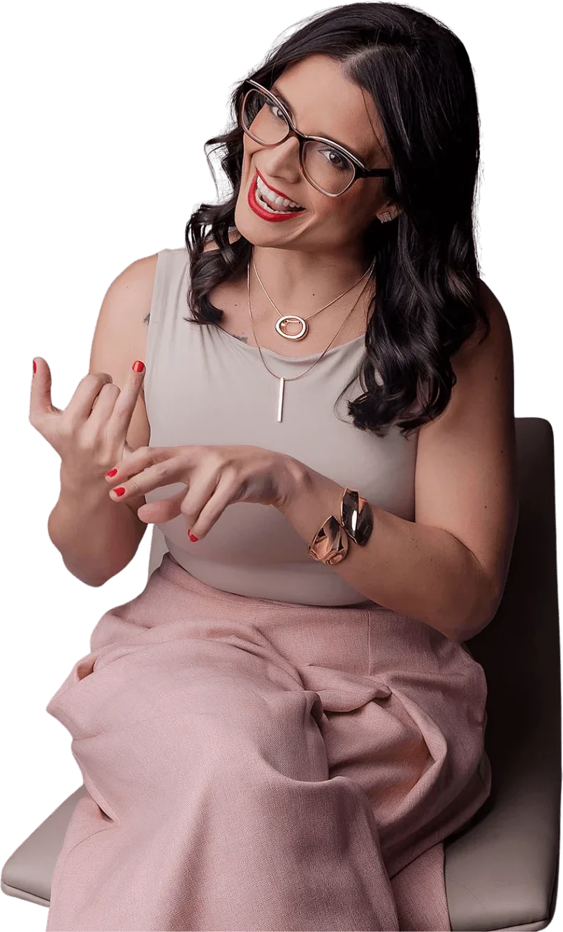 Cynthia Dell'Isola explicando o método